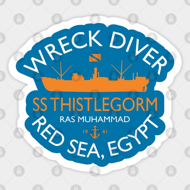 Wreck Diver - SS Thistlegorm, Red Sea, Egypt Sticker by TCP